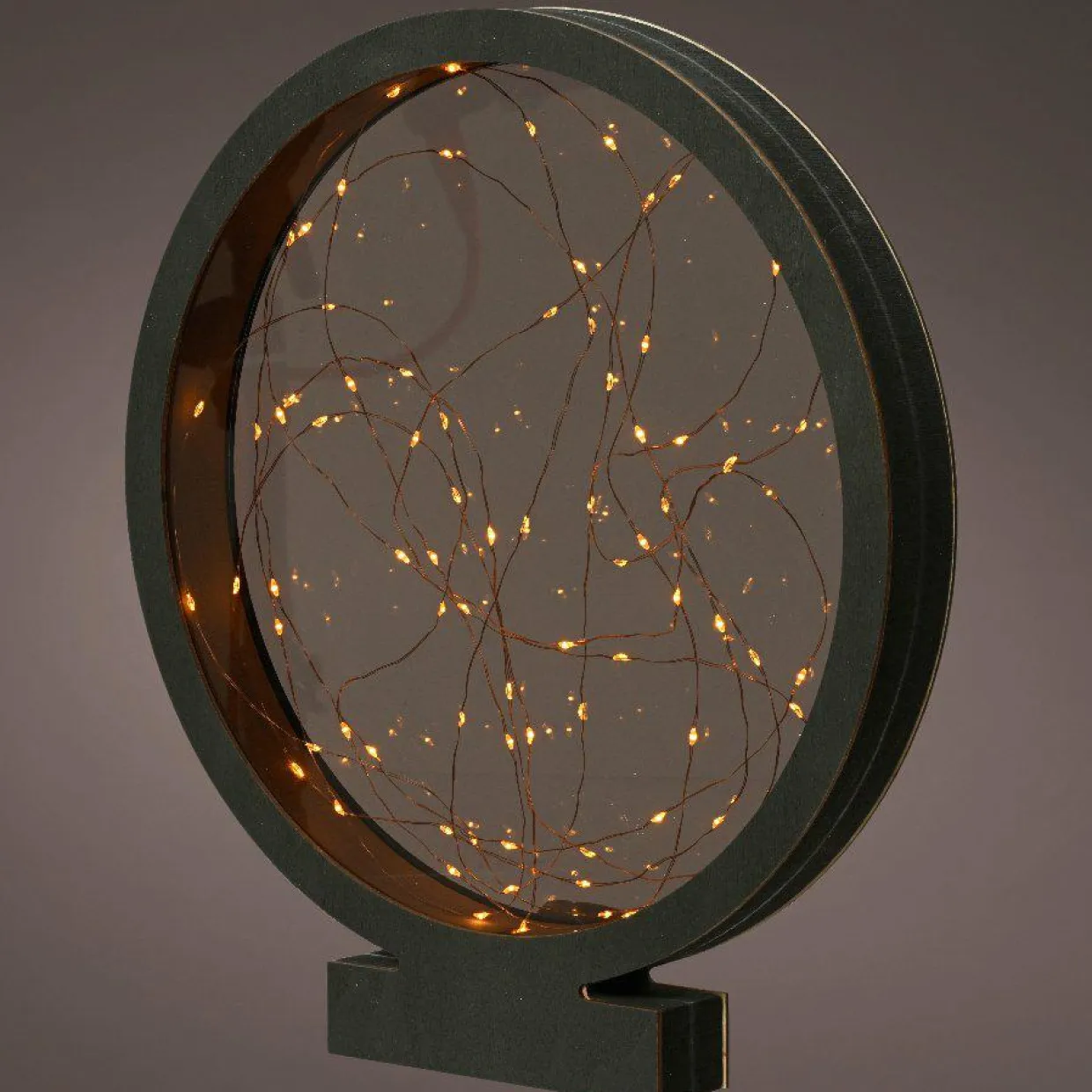 Cercle lumineux à piles 80 LED (H38,5 cm) Blanc chaud