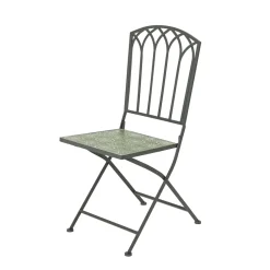 Chaise bistrot pliable en mosaïque Aveiro Vert olive