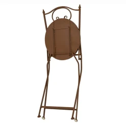 Chaise bistrot pliable en mosaïque Madrid Marron