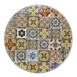 Chaise de bistrot pliable en mosaïque Braga Multicolore