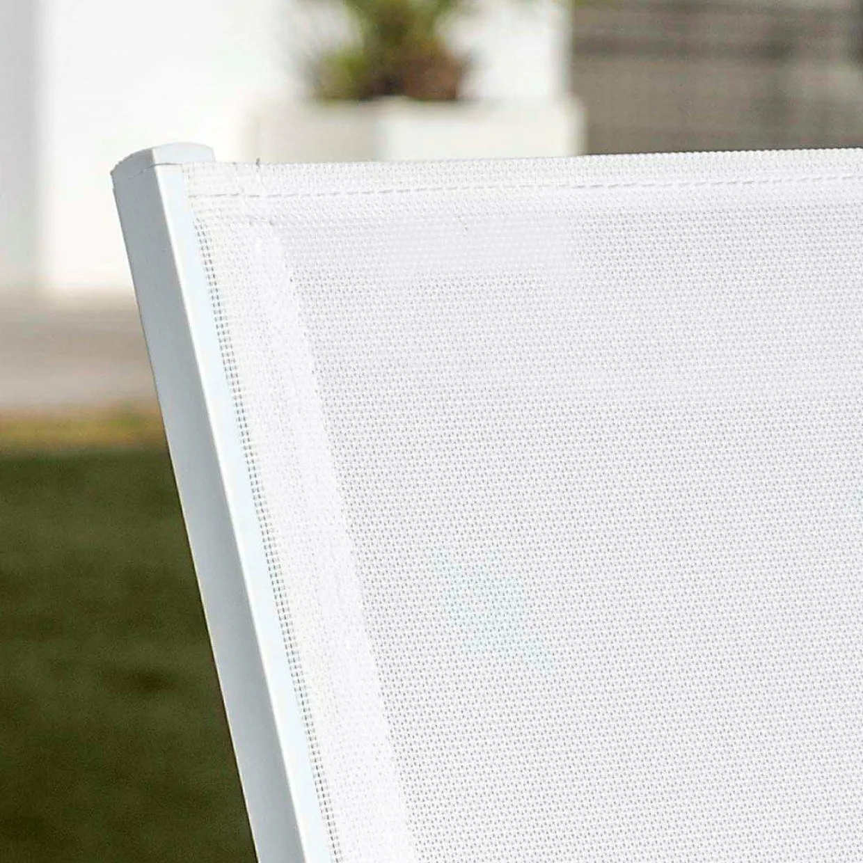 Chaise de jardin aluminium empilable Murano Blanche