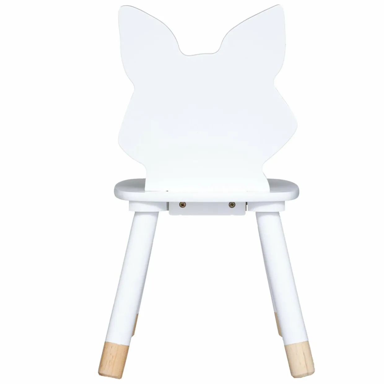 Chaise enfant bois (H52,5 cm) Douceur Renard Blanche