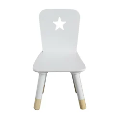 Chaise enfant bois (H50 cm) Stars Blanche