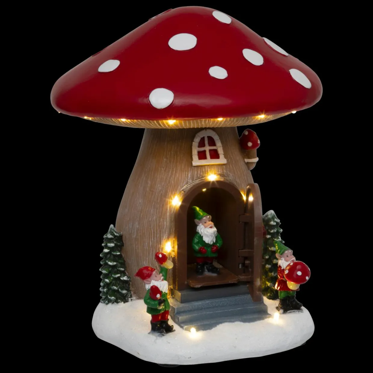 Champignon lumineux, musical et animé (H21 cm) Maison du lutin