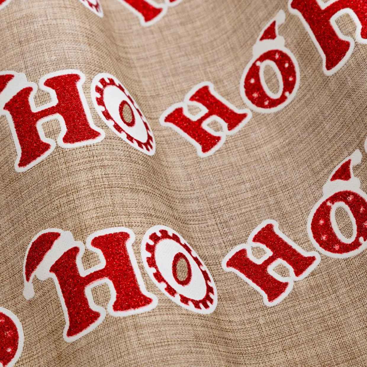 Chemin de table en jute (300 x 28 cm) Hohoho Beige et rouge