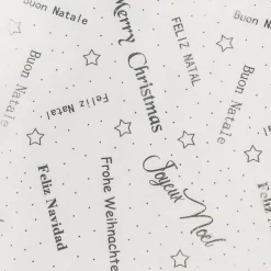 Chemin de table Noël (500 x 28 cm) Message Blanc et argent