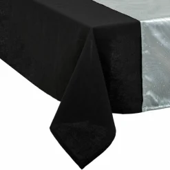 Chemin de table soyeux (140 x 40 cm) Design Gris