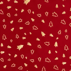 Chemin de table velours (300 x 28 cm) Sapins de Noël Rouge