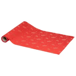 Chemin de table (300 x 28 cm) Pain d'épice Rouge et doré