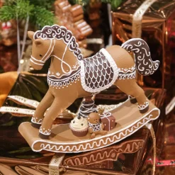 Cheval à bascule (H20 cm) Biscuit Pain d'épices
