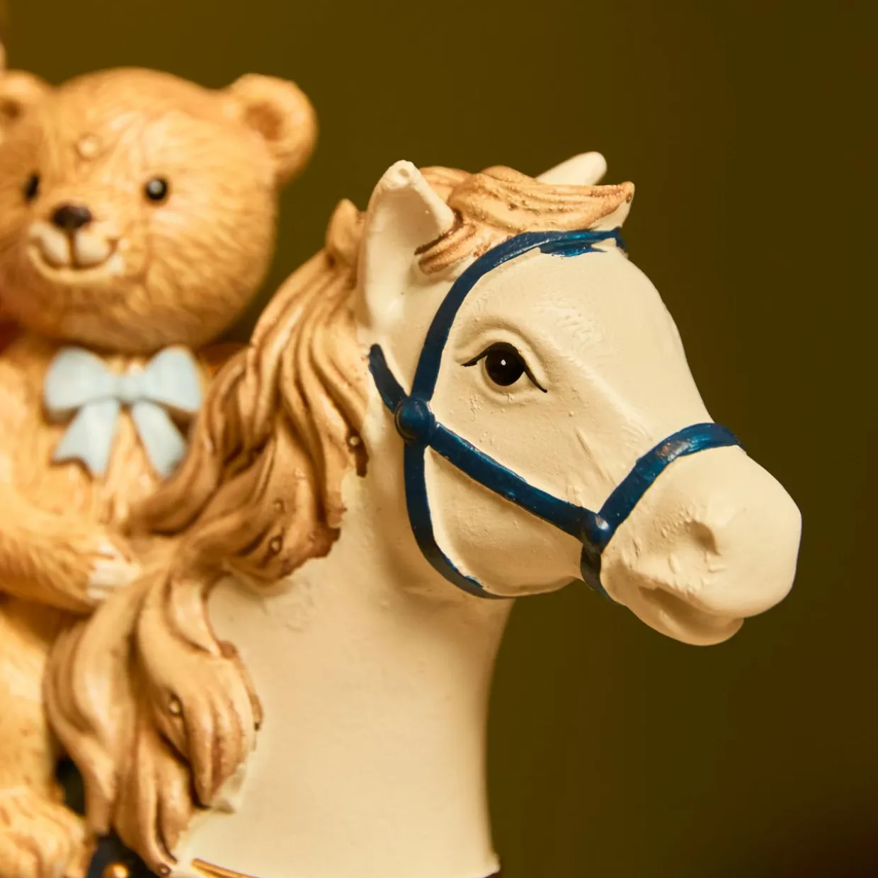 Cheval à Bascule (H20 cm) Fée et ourson de Noël