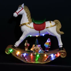 Cheval à bascule lumineux à piles 14 LED (H27 cm) Magie Multicolore
