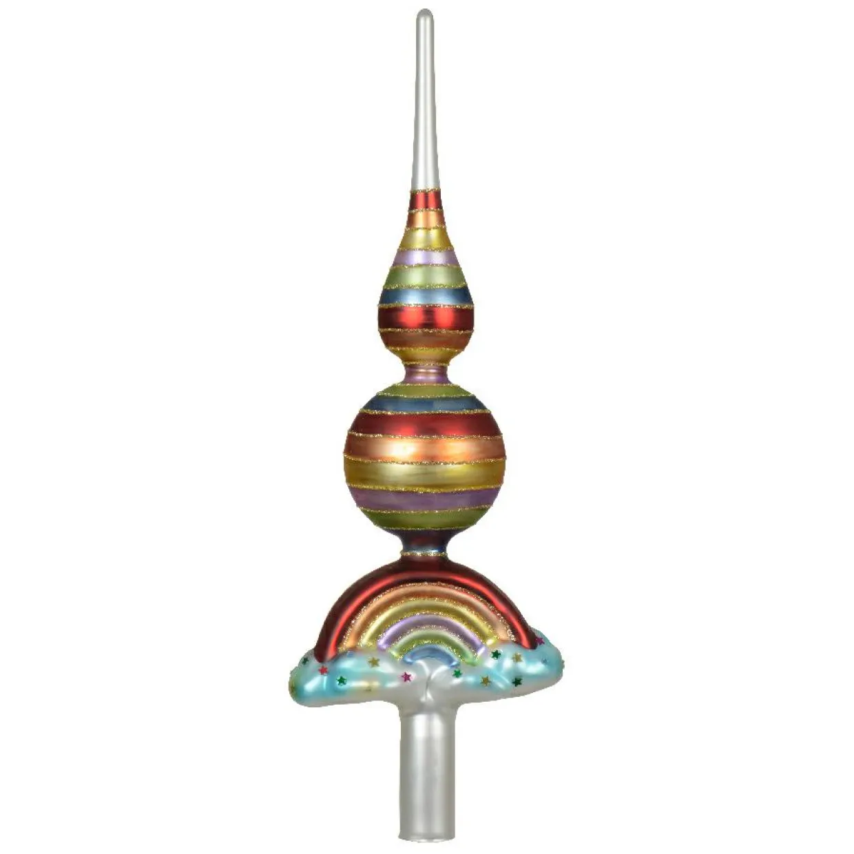 Cimier de sapin en verre Arc-en-ciel Multicolore