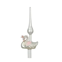 Cimier de sapin en verre Cygne Blanc