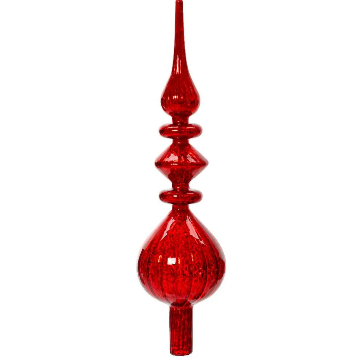 Cimier de sapin en verre Lyrique Rouge