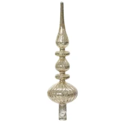 Cimier de sapin en verre Romantique Argent