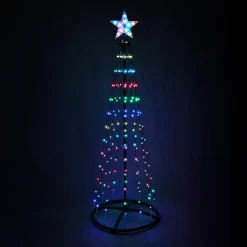 Cône lumineux Digital 550 Micro Led (H300 cm) Twinkling Noir et Multicolore