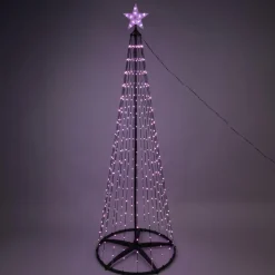 Cône lumineux Digital 550 Micro Led (H300 cm) Twinkling Noir et Multicolore