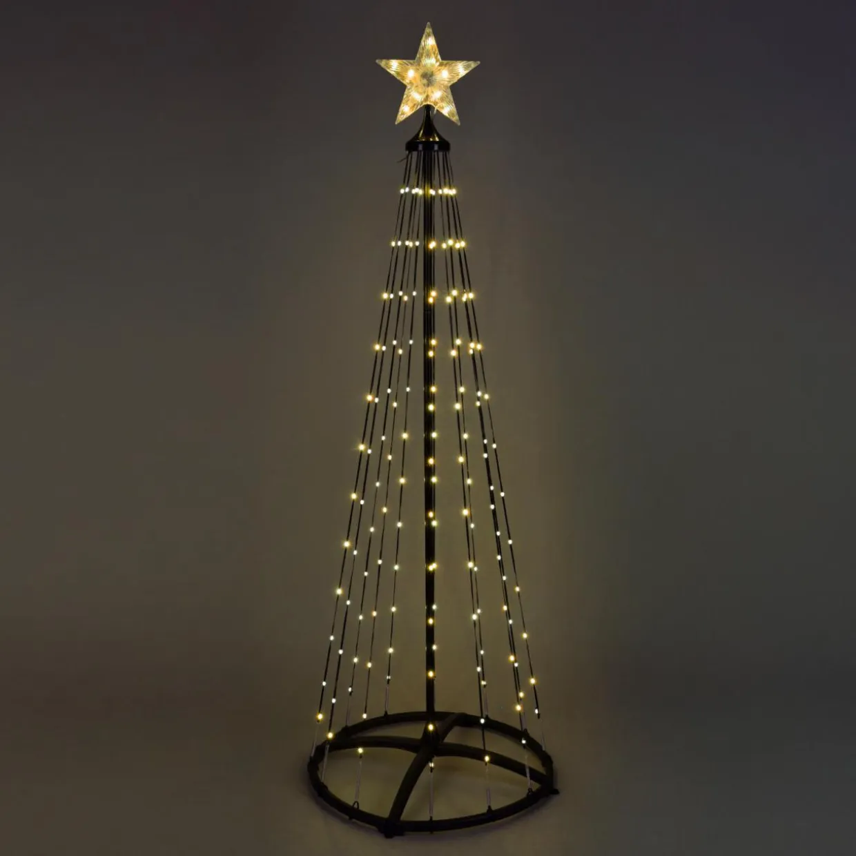 Cône lumineux Digital 550 Micro Led (H300 cm) Twinkling Noir et blanc chaud