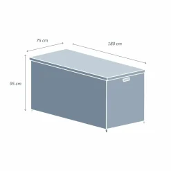 Coffre de rangement extérieur en résine tressée Calvi Blanc