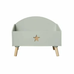 Coffre à jouet ouvert enfant bois (H44 cm) Stars Vert