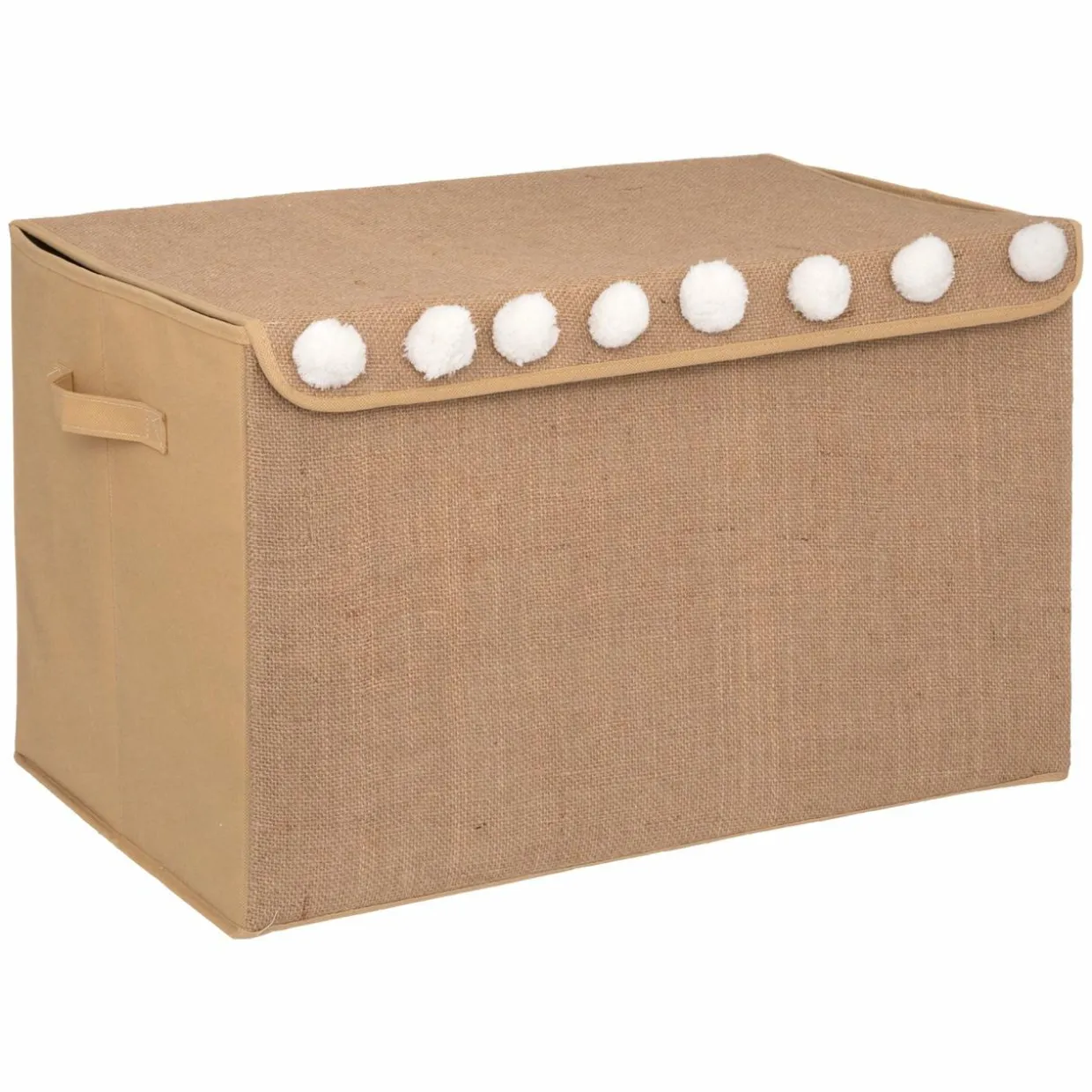 Coffre à jouets enfant jute pliant (57 x 36 cm) Elio Marron
