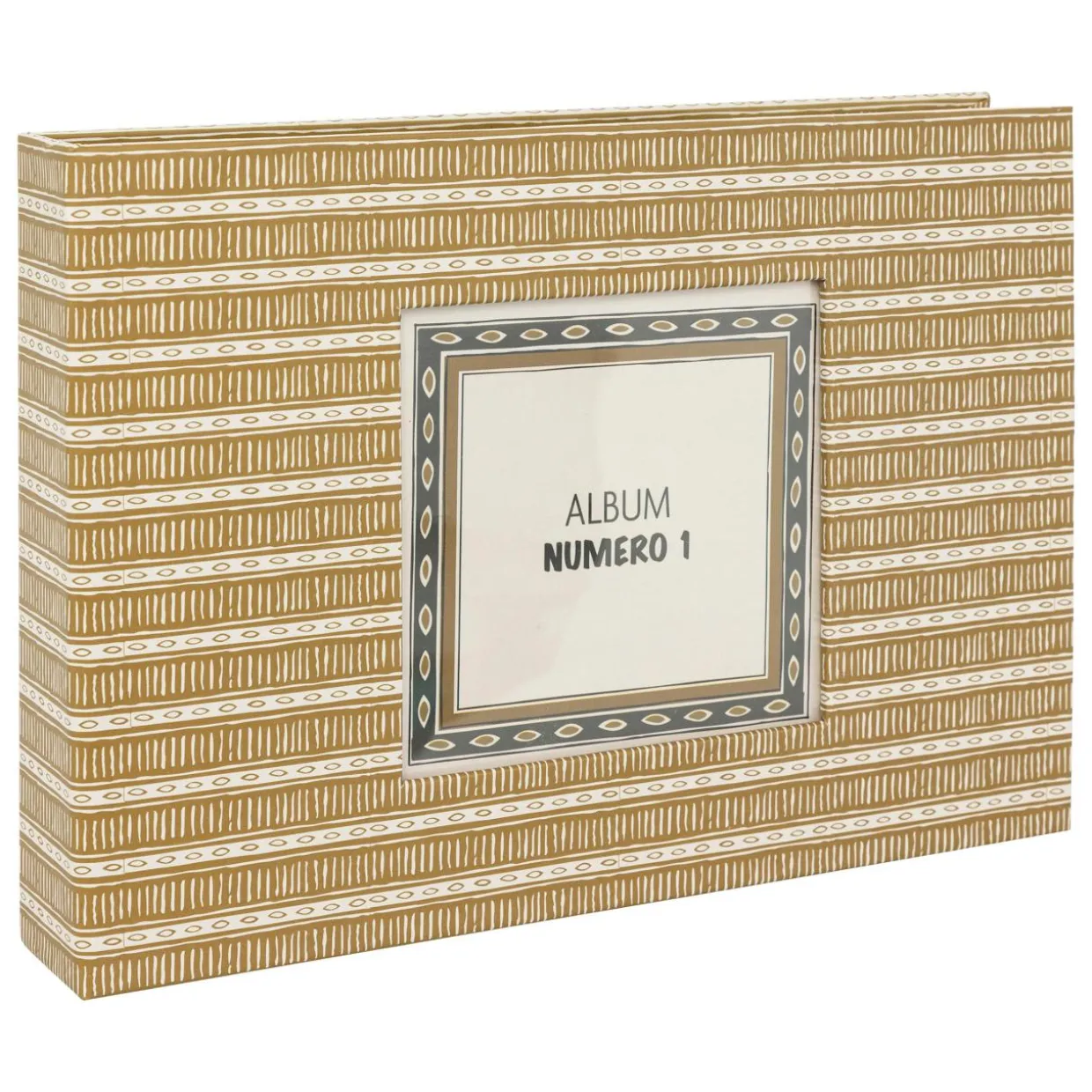 Coffret 2 albums photos (H16,7 cm) Paloma Gris et jaune moutarde