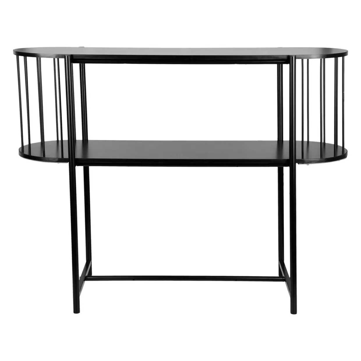 Console bois et métal 2 niveaux (H75 cm) Octave Noire
