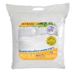 Couette Chaude (260 x 240 cm) Microfibre Lavable à 95°C Blanche