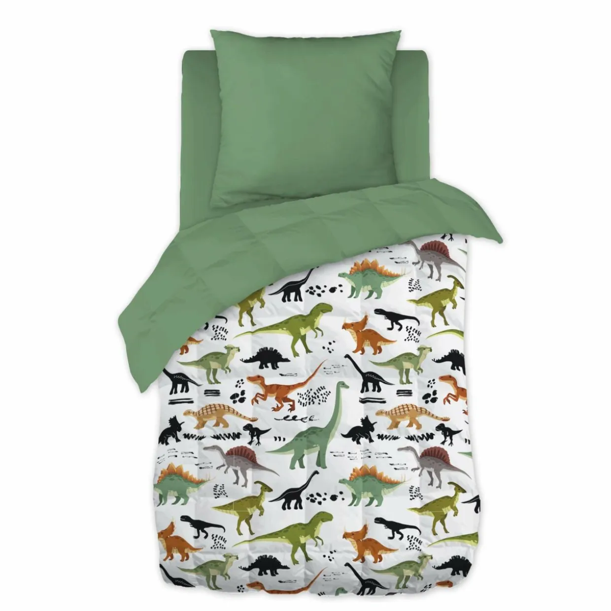 Couette imprimée enfant (140 x 200 cm) Cretace Verte