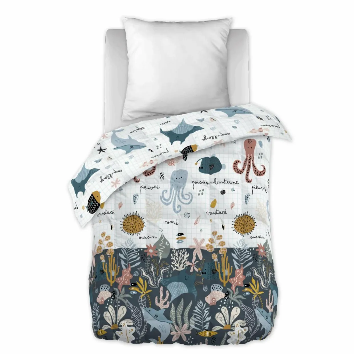 Couette imprimée enfant (140 x 200 cm) Octopia Multicolore