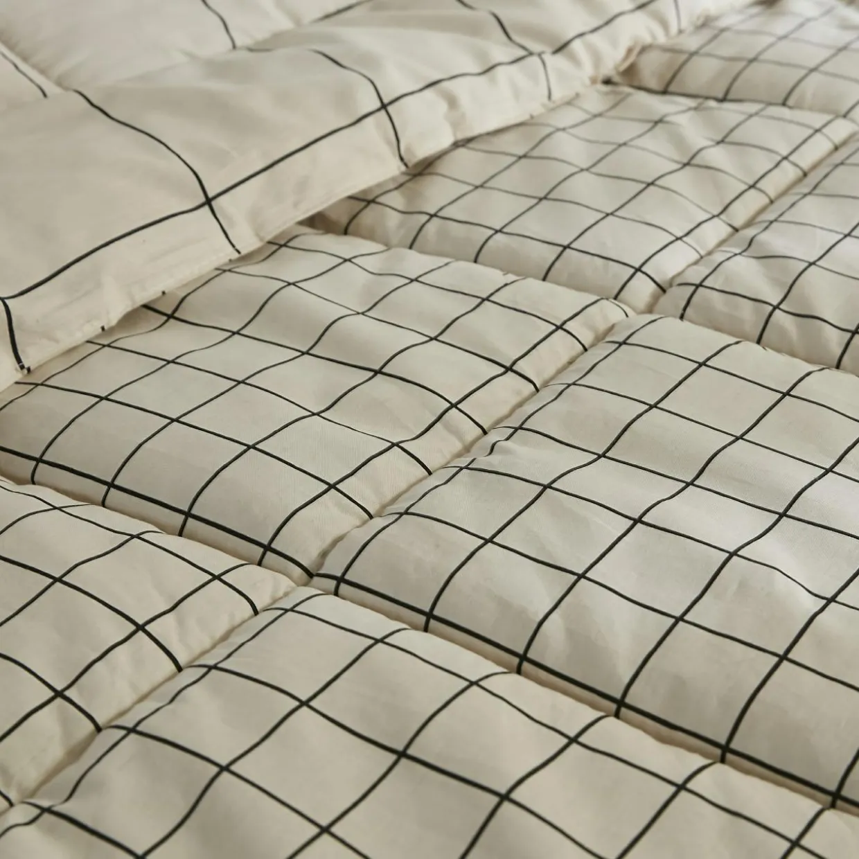Couette imprimée et une taie d'oreiller (140 x 200 cm) Carrie Beige