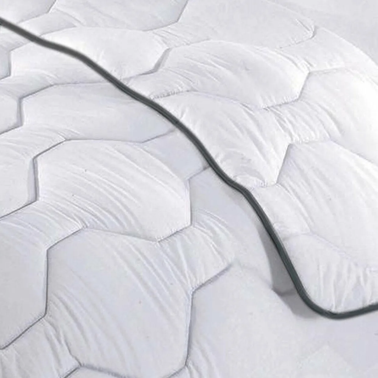 Couette très chaude enveloppe percale de coton (200 x 200 cm) Galaxie Blanche