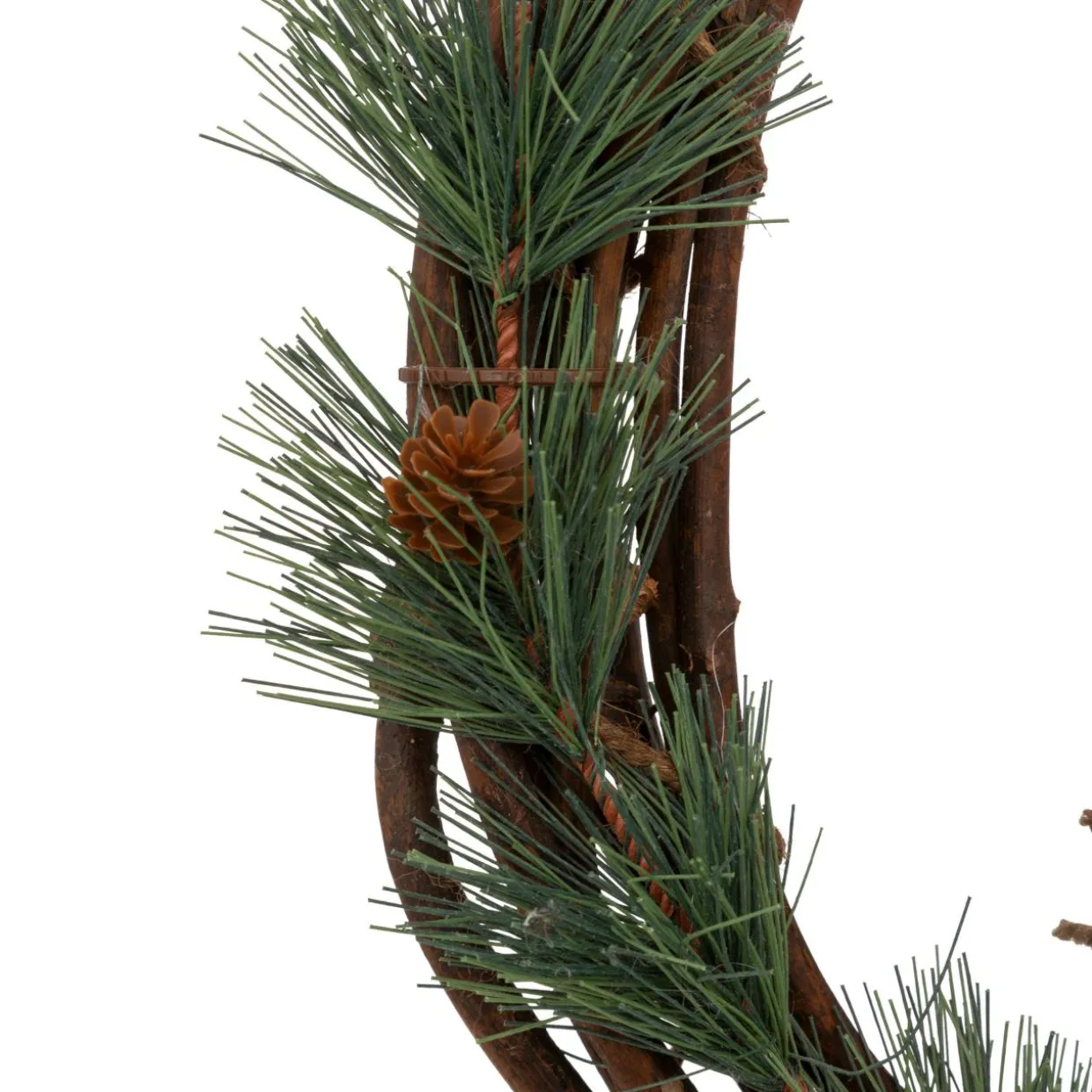 Couronne de Noël (D33 cm) Welcome Hérisson Marron