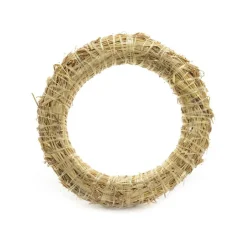 Couronne de Noël en paille (D30 cm) à décorer