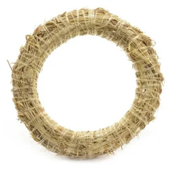 Couronne de Noël en paille (D35 cm) à décorer