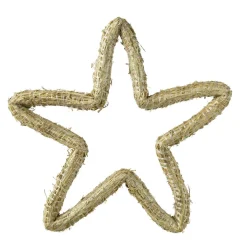 Couronne de Noël en paille (D42 cm) Étoile à décorer