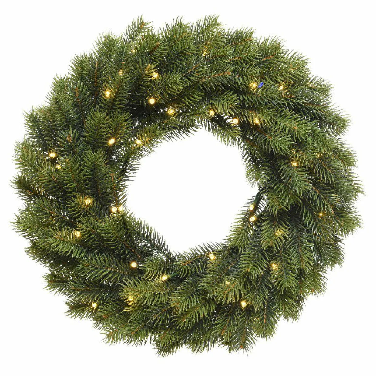 Couronne de Noël lumineuse (D40 cm) Manitoba Blanc chaud