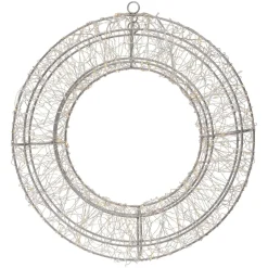 Couronne de Noël lumineuse 500 micro LED (D38 cm) Star Light Argent et blanc froid