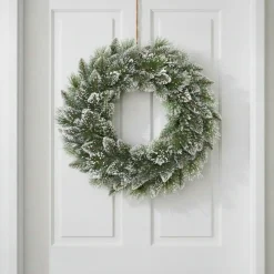 Couronne de Noël sapin (D50 cm) Finley Vert enneigé