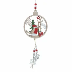 Couronne de sapin à suspendre (H30 cm) Lois Multicolore