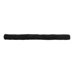 Coussin bas de porte simple effet velours côtelé (80 cm) Ernest Noir
