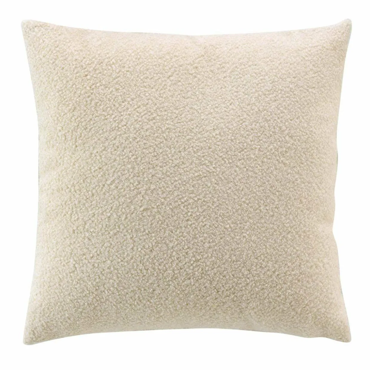 Coussin carré bouclette (45 cm) Wooly Ecru