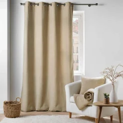 Coussin carré bouclette (45 cm) Wooly Beige