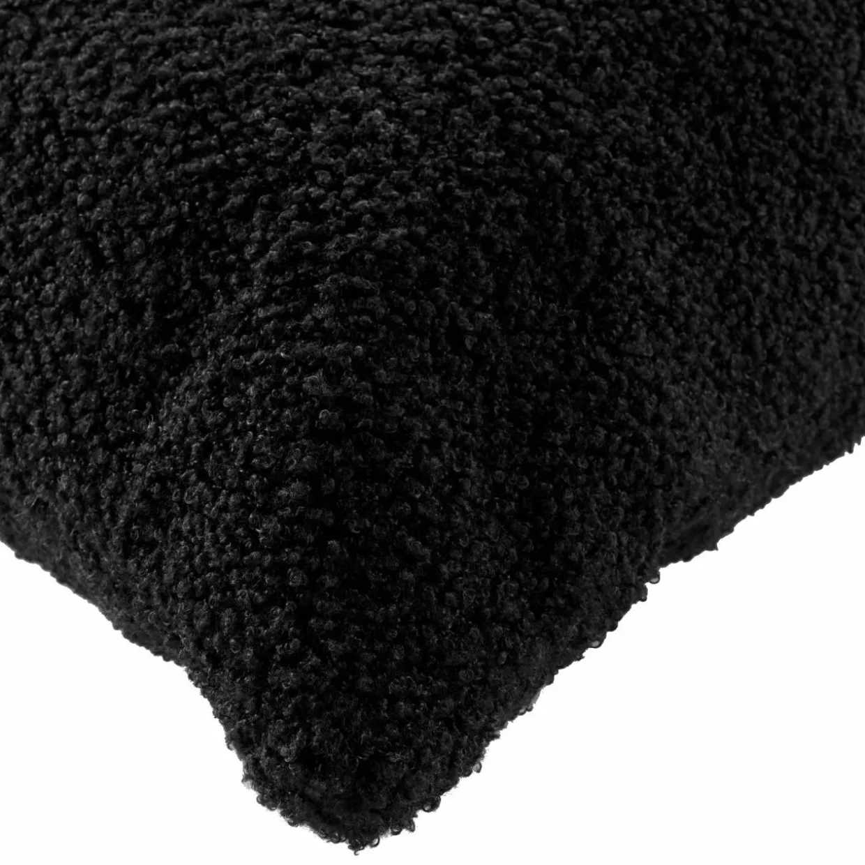 Coussin carré bouclette (45 x 45 cm) Wooly Noir