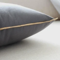 Coussin carré coton (40 cm) Harmony Gris