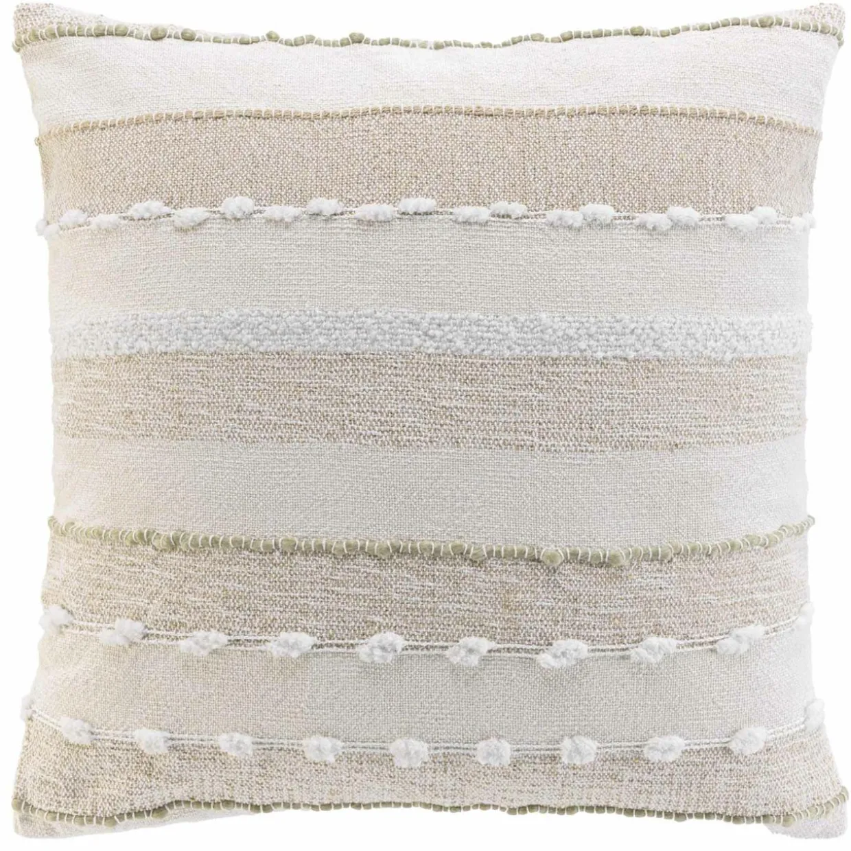 Coussin carré coton tissé (60 x 60 cm) Santos Beige