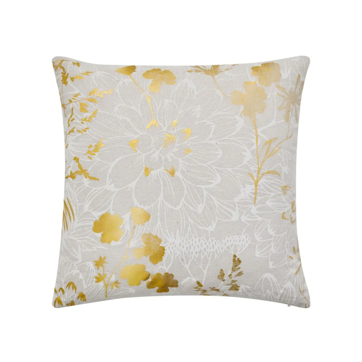 Coussin carré coton (45 x 45 cm) Anassia Or