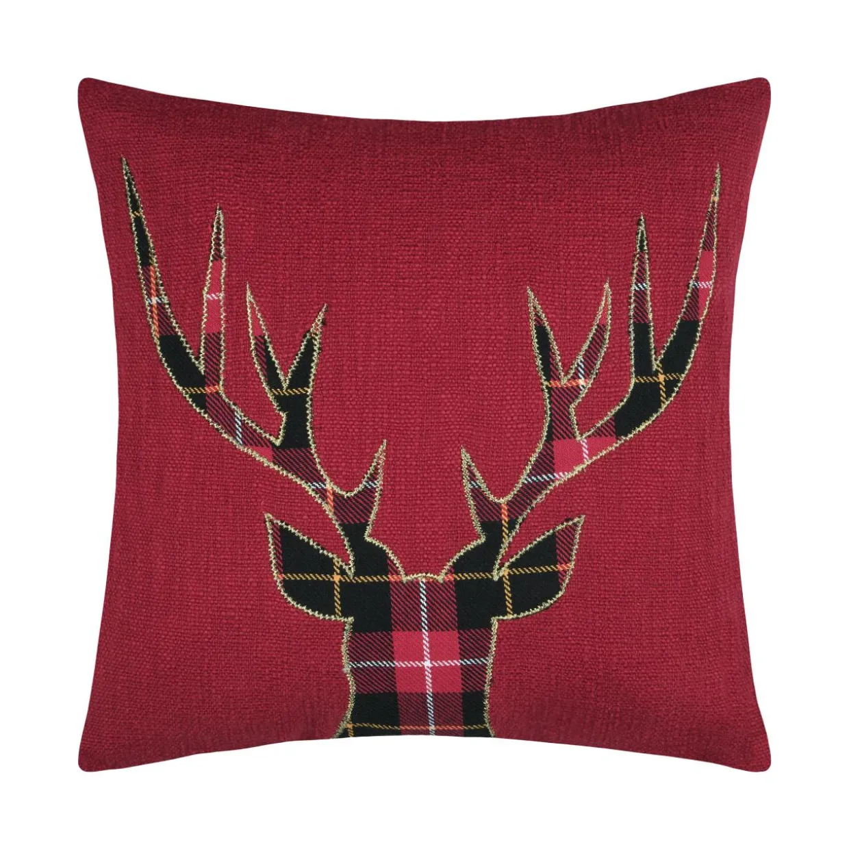 Coussin carré coton (45 x 45 cm) Finna Rouge