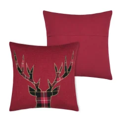 Coussin carré coton (45 x 45 cm) Finna Rouge